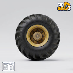 Alternative view of Tractor wheels 3D printing model