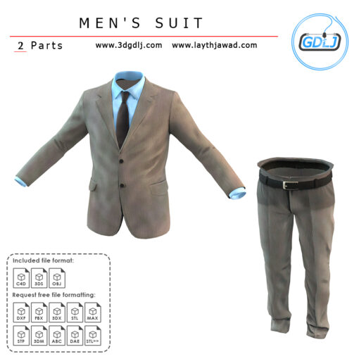 Men’s Suit – Realistic Formal Outfit - Image 3
