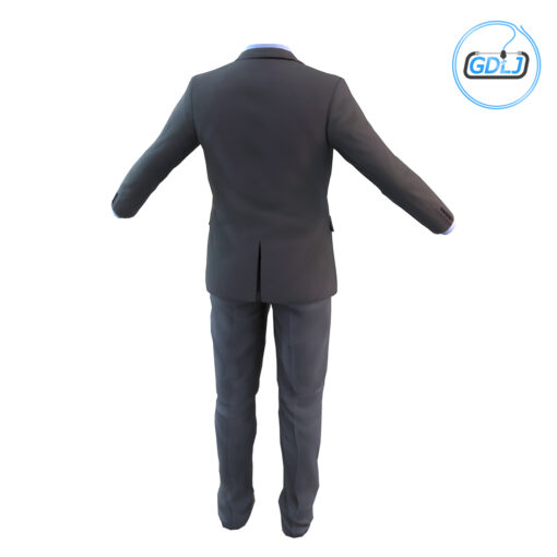 Men's Formal Suit 3D Model – Realistic & Game-Ready Outfit - Image 4