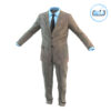 Men's formal suit 3D model designed for games and virtual reality