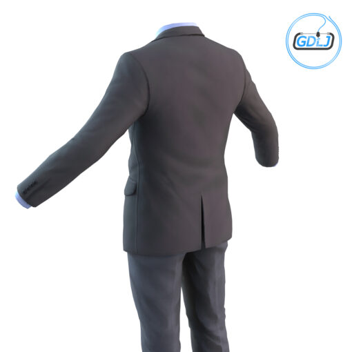 Men's Formal Suit 3D Model – Realistic & Game-Ready Outfit - Image 6