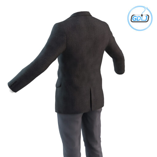Realistic Men’s Suit – Black Formal Outfit - Image 6