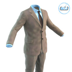 3D suit model for men with detailed fabric textures