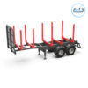 3D printed log trailer model for RC trucks and scale diorama builds