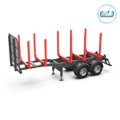 3D printed log trailer model for RC trucks and scale diorama builds