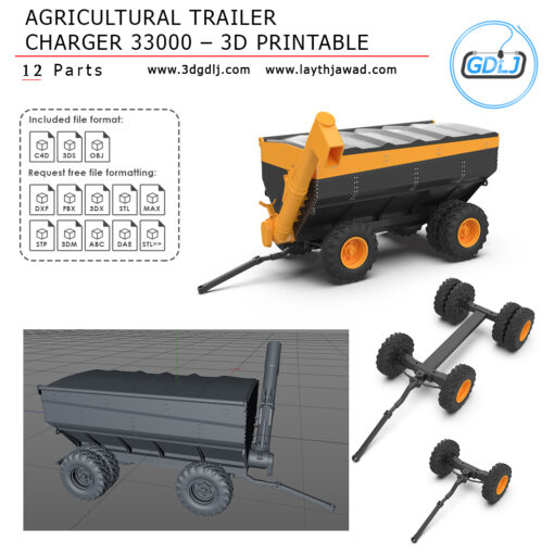 Rural Rig 33000 – 3D Model of Agricultural Trailer - Image 2