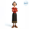 Olive Oyl 3D Printable Character Model