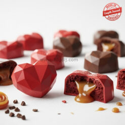 Geometric Heart Chocolate Mold