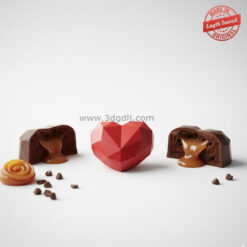 Geometric Heart Chocolate Mold