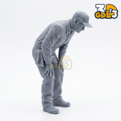 Alternative view of Mechanic Figure - Workshop Edition – 1/64 1/43 1/24 Scale – STL Printable