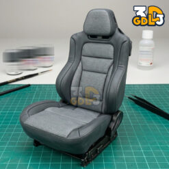 High-Detail 3D Printable Racing Bucket Seat - Realistic Miniature Model