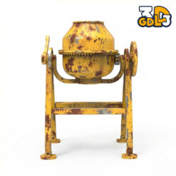 Alternative view of cement mixer 3d print