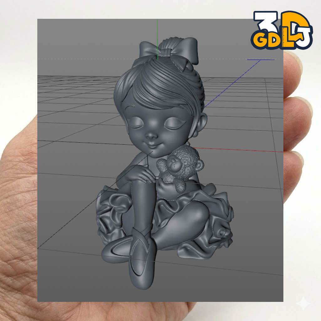 Sweet Ballet Girl - High-Detail 3D model - Image 6