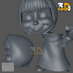 Alternative view of Masha Cartoon Character 3D Model