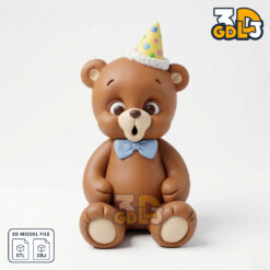 Bear Birthday 3d model