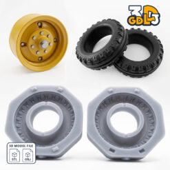 Alternative view of Tractor wheel Tire Mold 3d print model