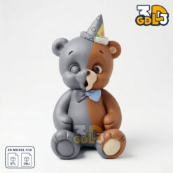 Alternative view of Bear Birthday 3d model