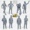 Construction Worker Diorama Miniatures Set (8 Figures) Scale 1/50-1/64 Scale - STL Files