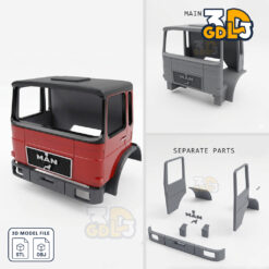 Alternative view of F8 MAN Truck Cab - 3D Printable Model