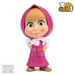 Masha Cartoon Character 3D Model