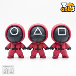 Alternative view of Chibi Squid Game Guards 3D Models