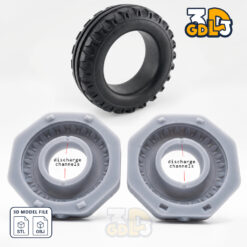 Tractor wheel Tire Mold 3d print model