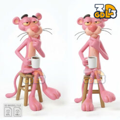 Alternative view of Pink Panther Cartoon Character 3D Model
