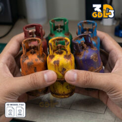 Alternative view of Gas Cylinder 3D print model