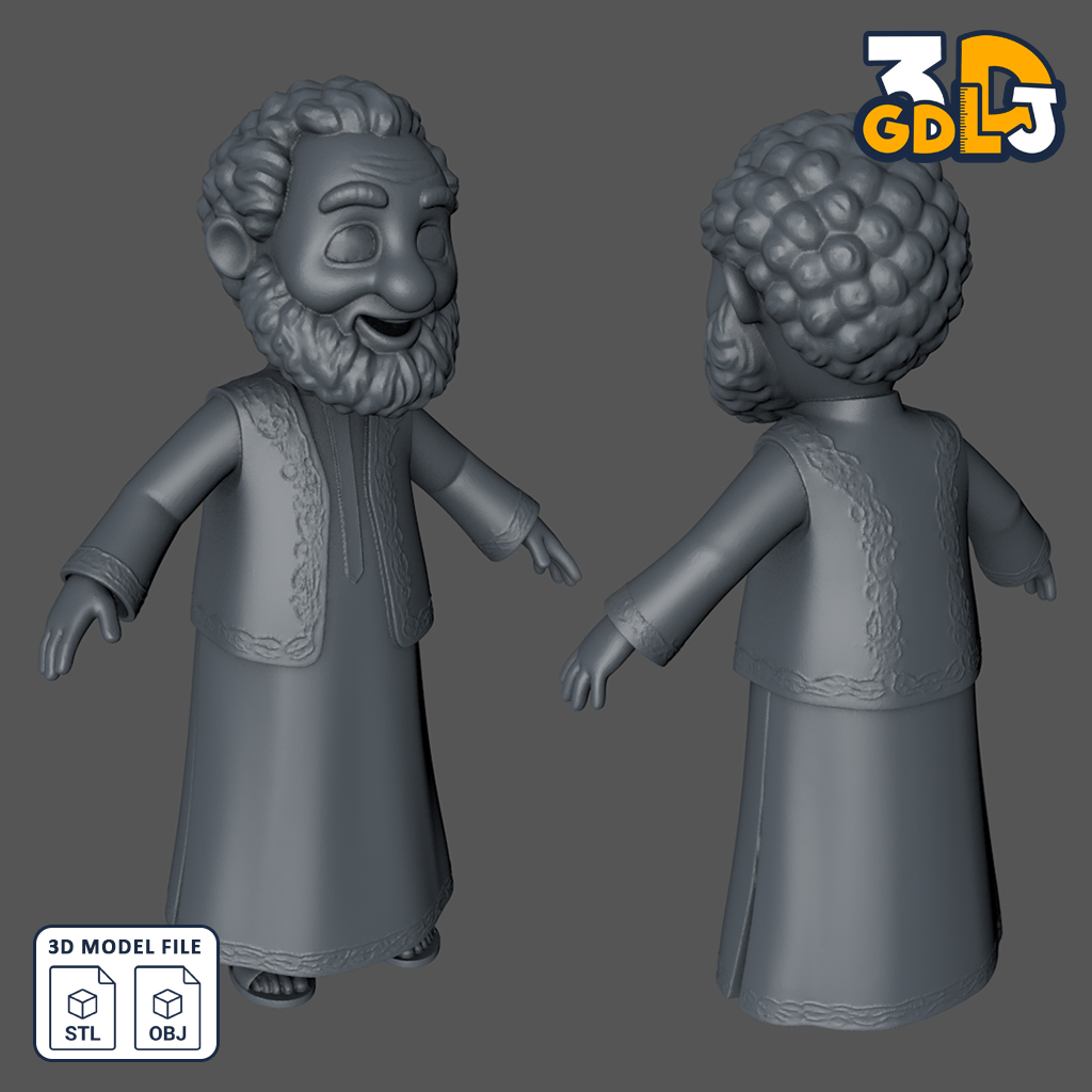 Old Man Character 3D Model - Image 5