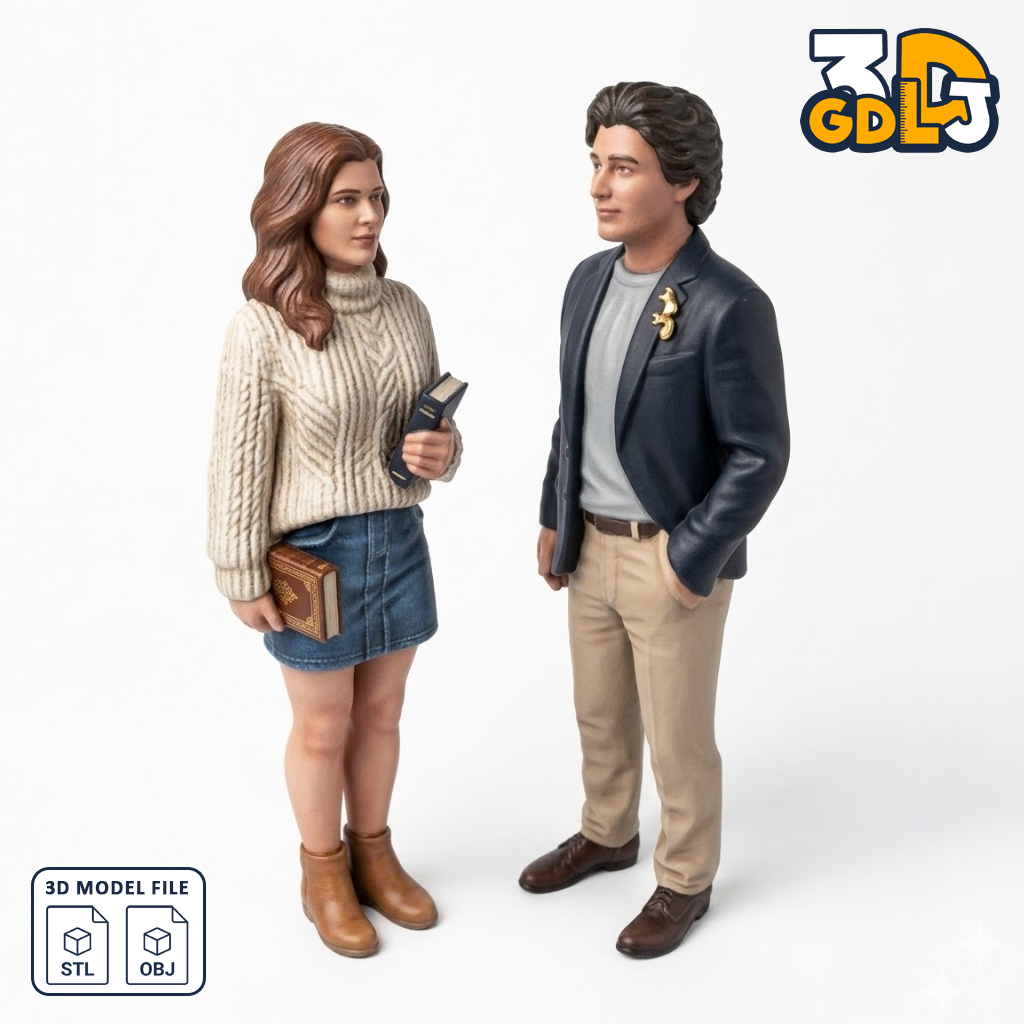 Figures people men and women 3D models