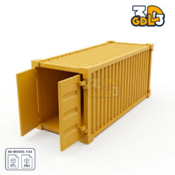 Alternative view of Shipping Container 3D Print Model