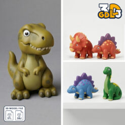 Alternative view of Set 4 Cartoon Animal 3D models