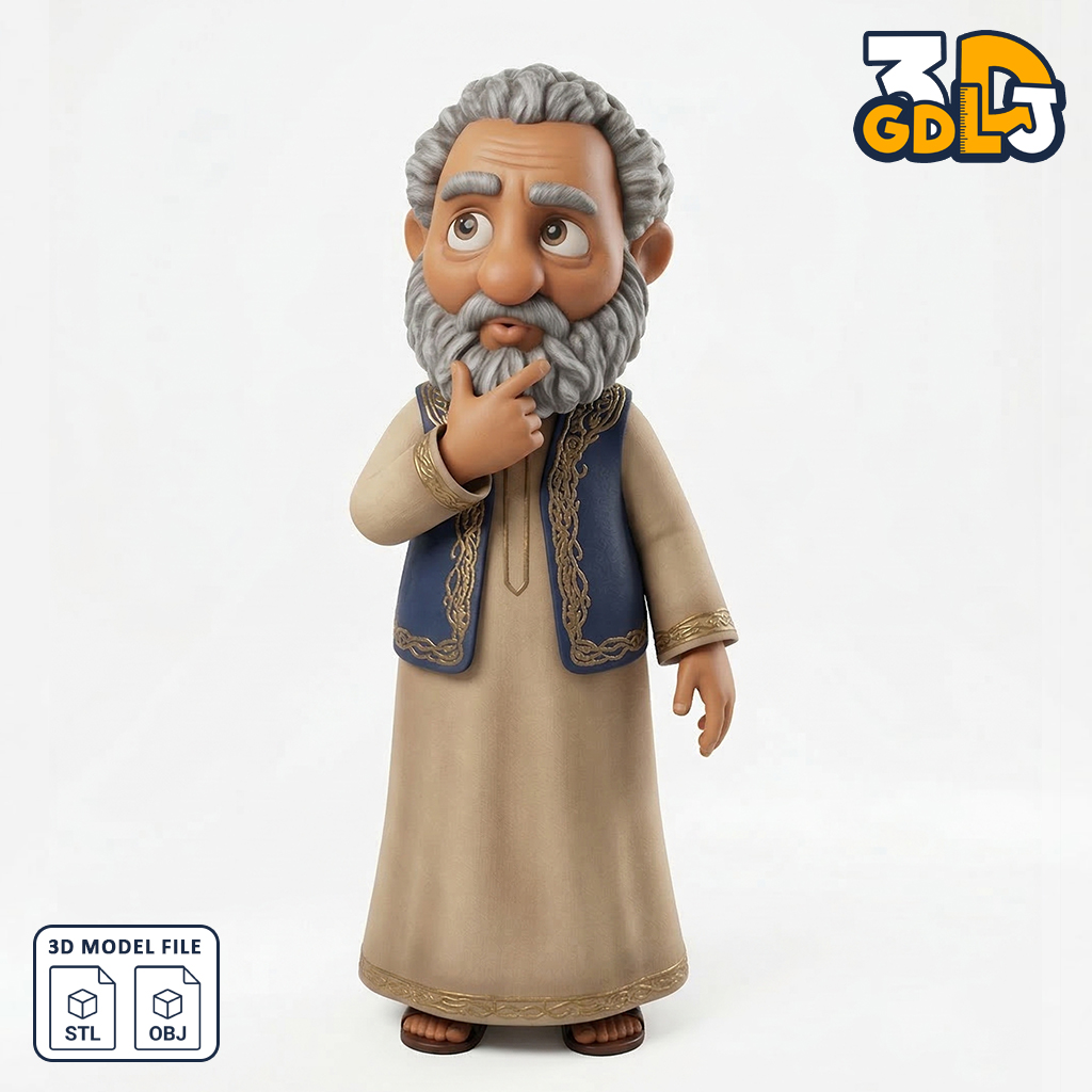 Old Man Character 3D Model - Image 4