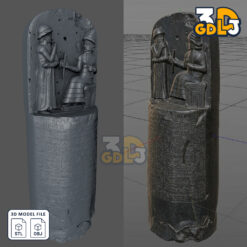 Alternative view of Hammurabi Stele 3D Model