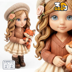 Girl statue 3d model - 3D Printable Model