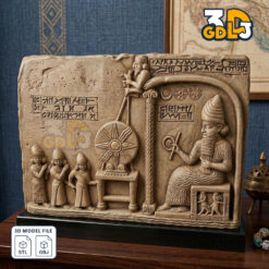 Alternative view of Babylonian Sun Tablet 3D Model