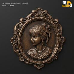 Lady Frame Relief 3D Model