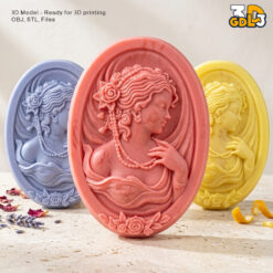 3D Embossed Flower Girl Soap 3d model STL File