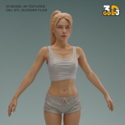 Anna Girl Character 4K – OBJ STL BLEND