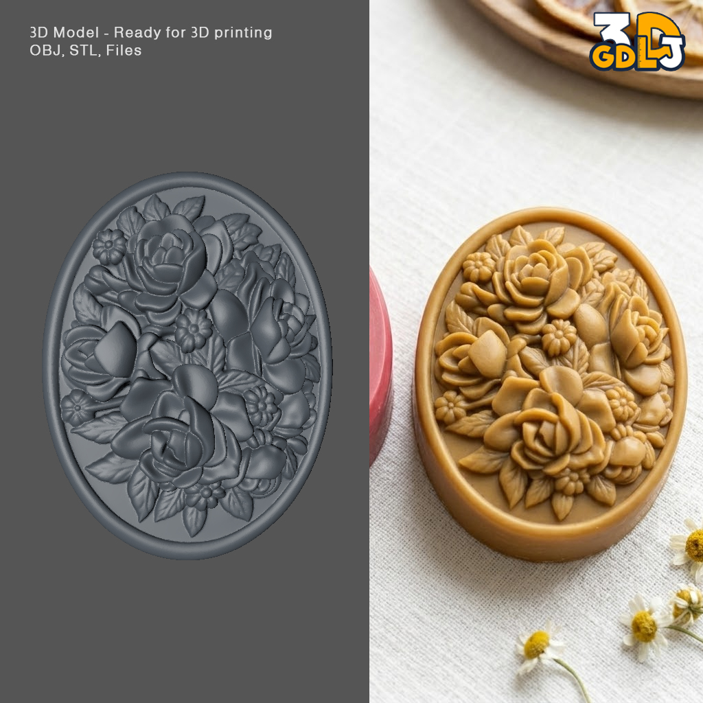 Rose Blossom Soap 3D Model STL File - Image 3
