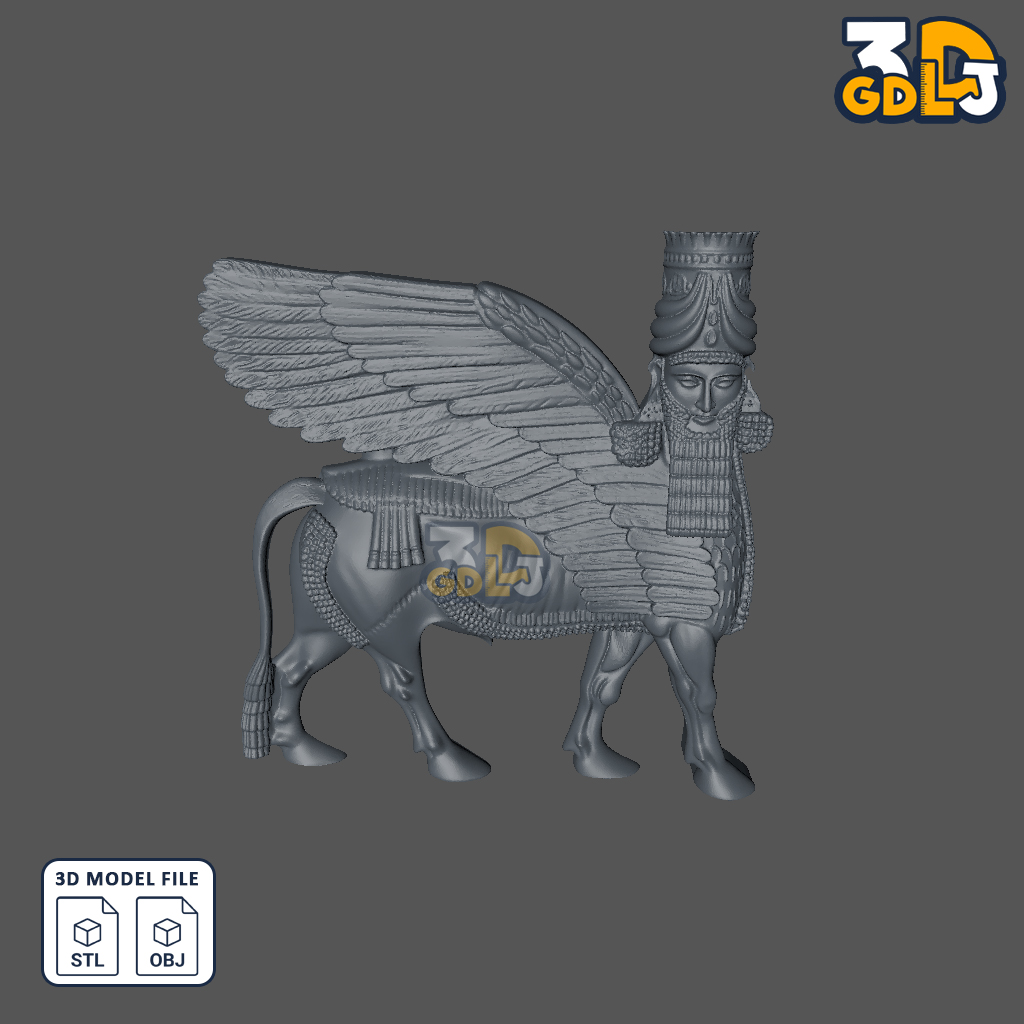 Lamassu statue 3D Model - Image 5