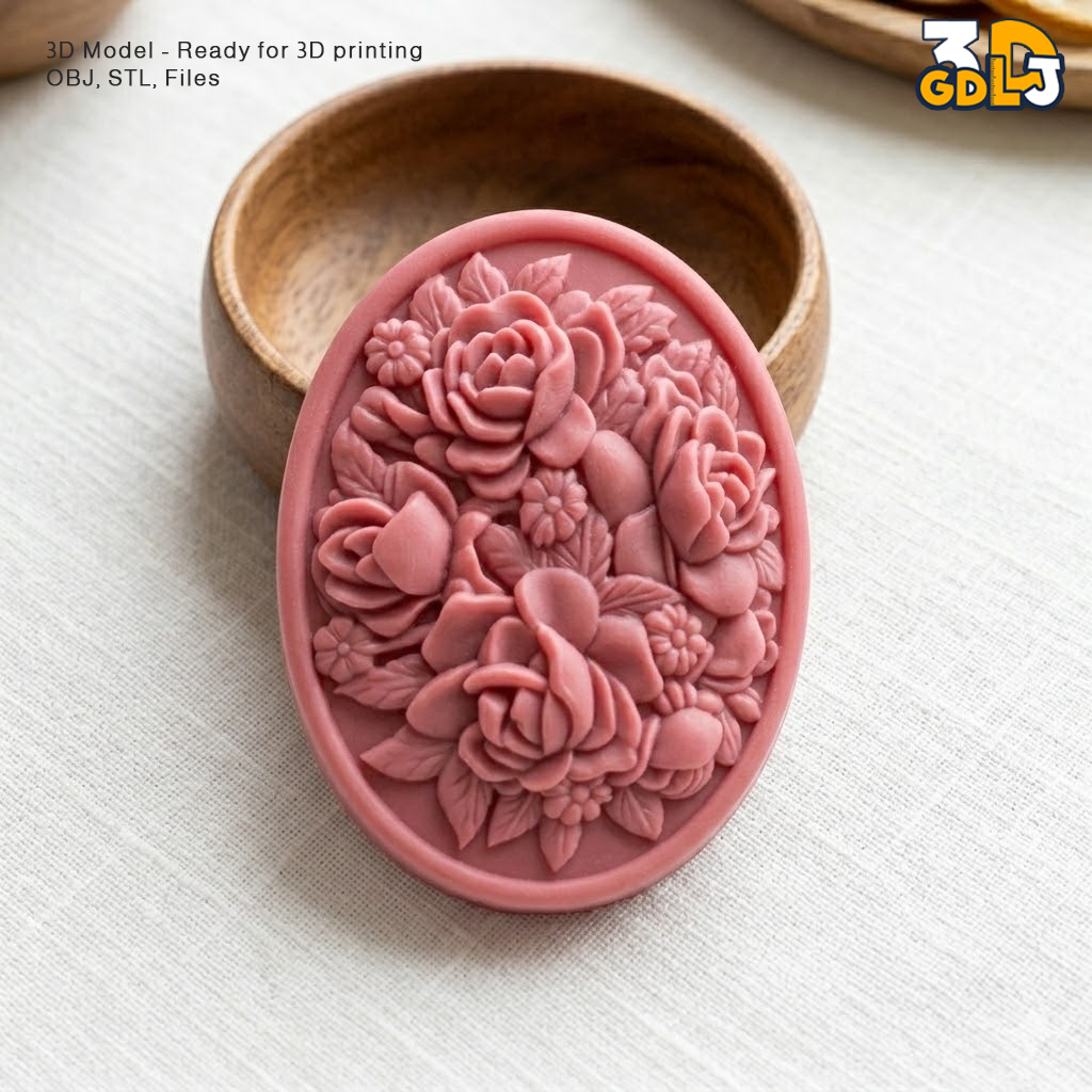 Rose Blossom Soap 3D Model STL File