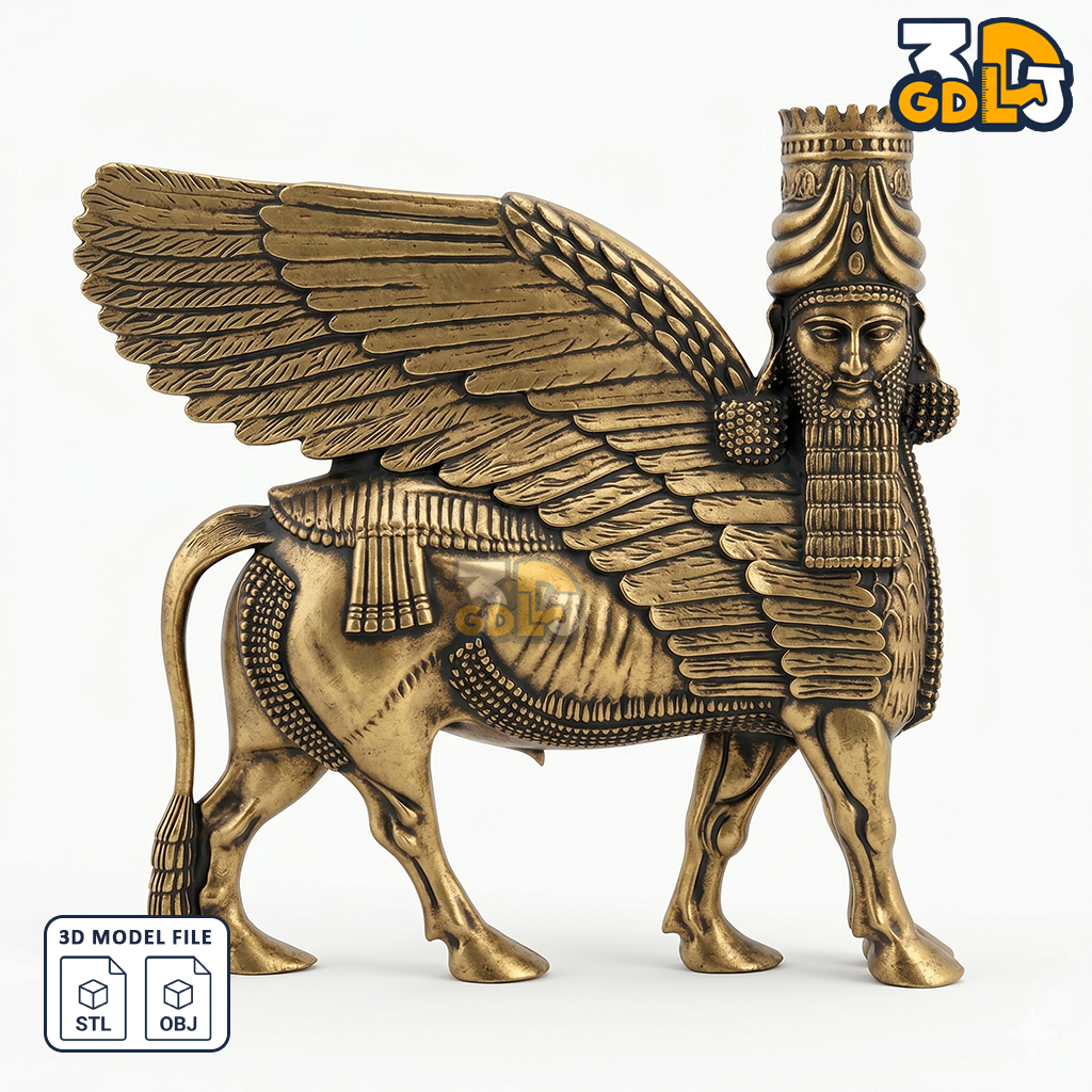 Lamassu statue 3D Model - Image 2