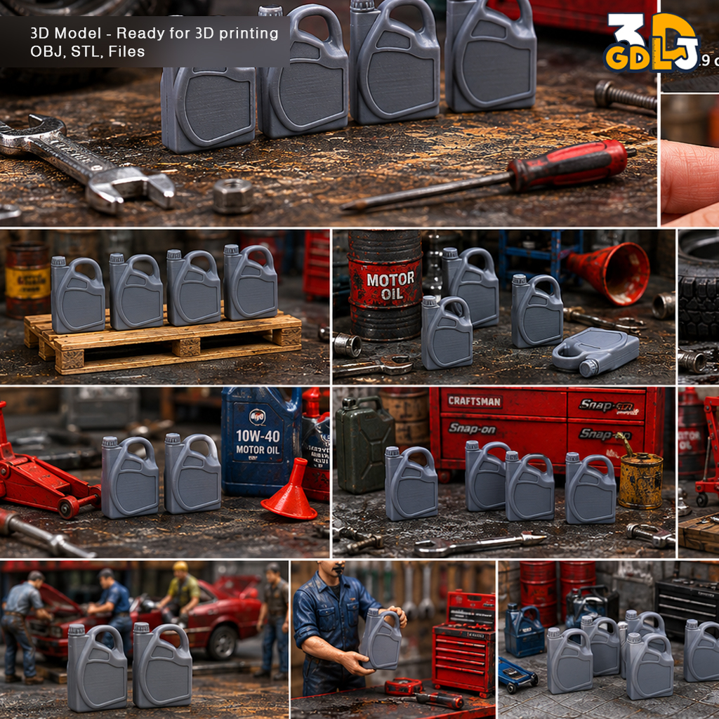 1/14 Scale Oil Container STL File - Image 3