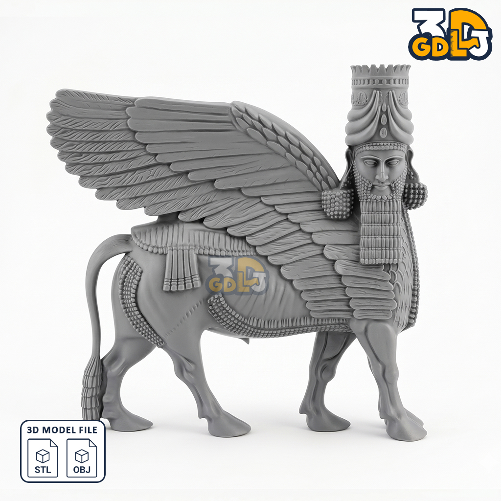 Lamassu statue 3D Model - Image 3