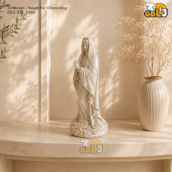 Virgin Mary Statue 3D Printable Model - Image 7
