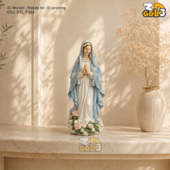 Virgin Mary Statue 3D Printable Model - Image 8