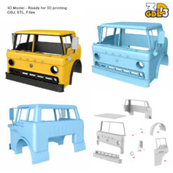 Alternative view of Ford C600 1957 Truck Cabin 3D Printable Model