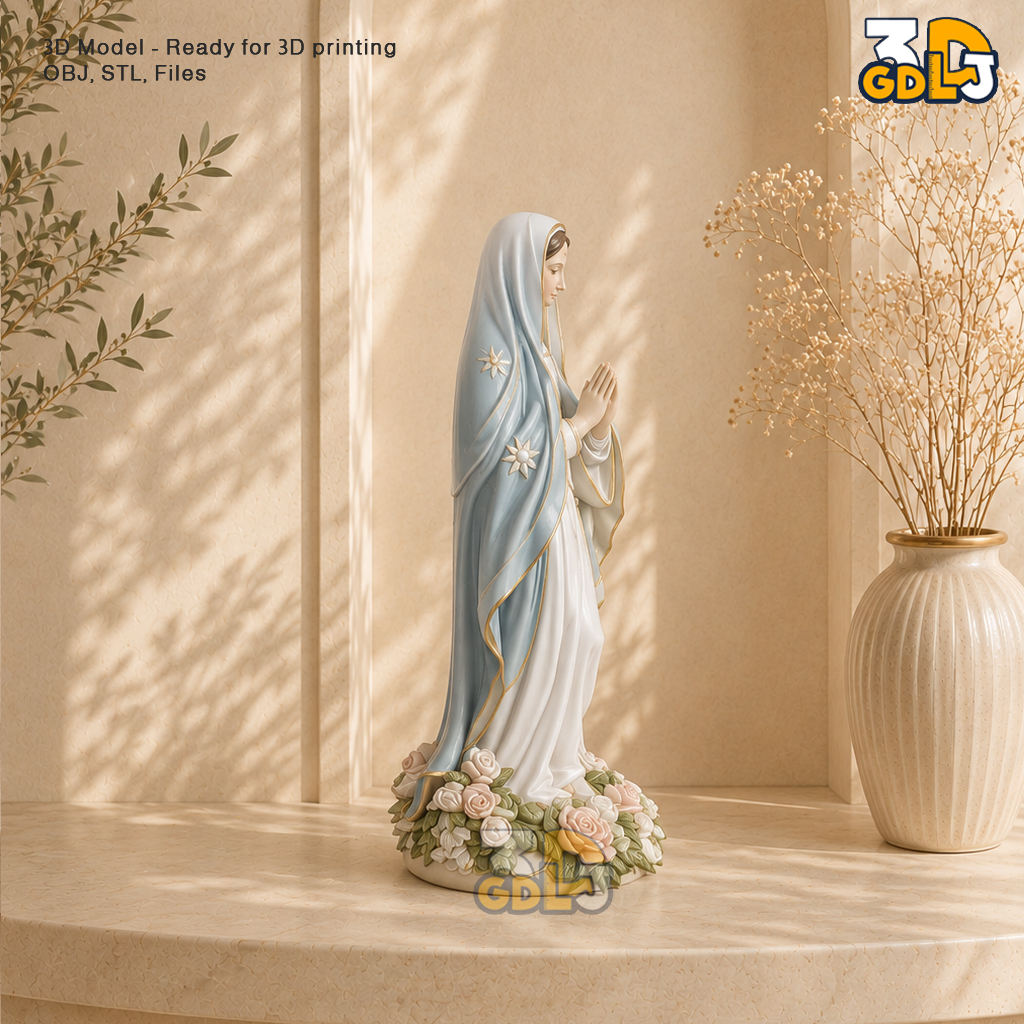 Virgin Mary Statue 3D Printable Model - Image 6