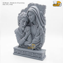 Holy Family Relief 3D Print Model - Image 3